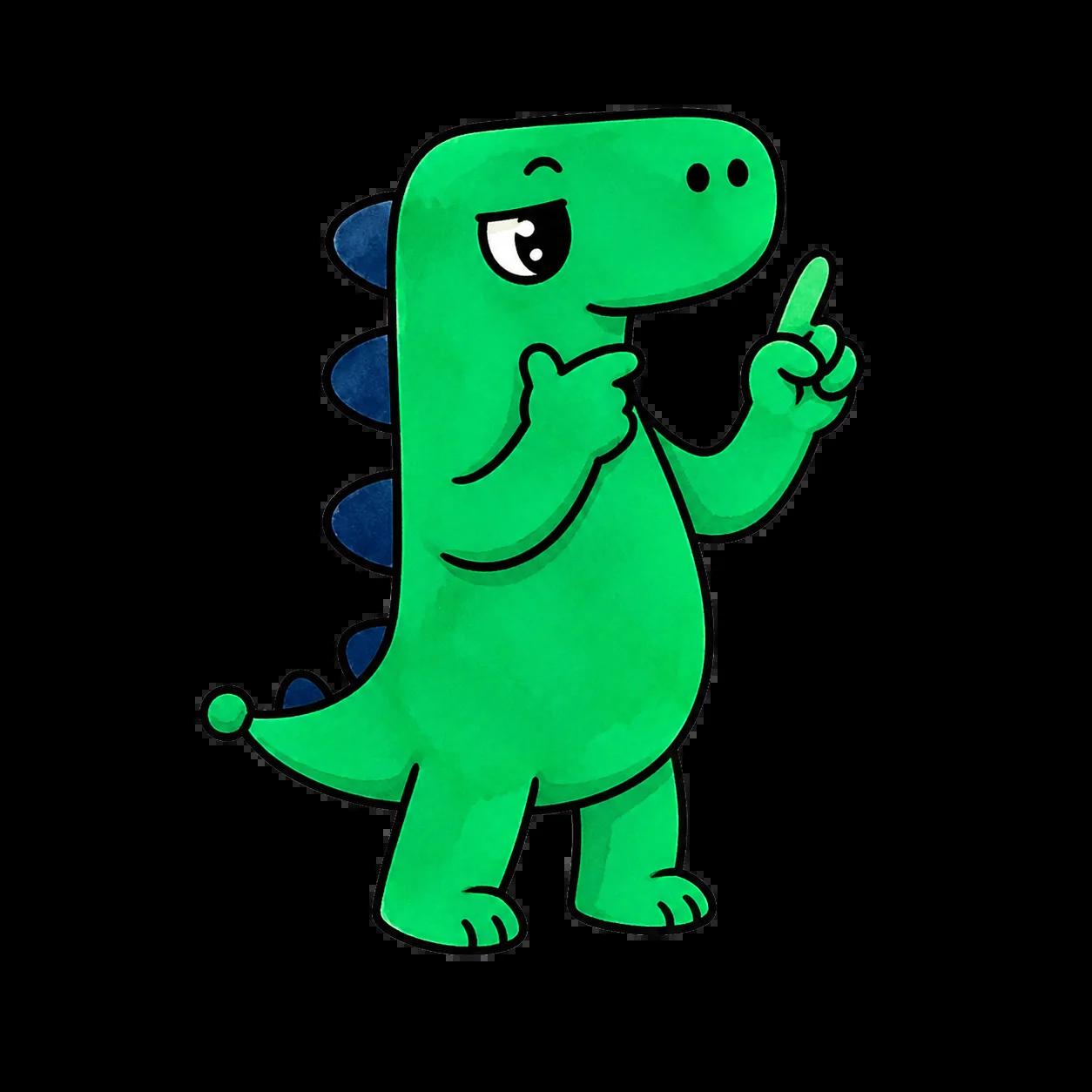 The Flagzy dinosaur companion
