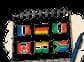 A six-tile puzzle revealing national flags