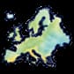 Watercolor map of Europe