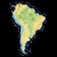 Watercolor map of South America